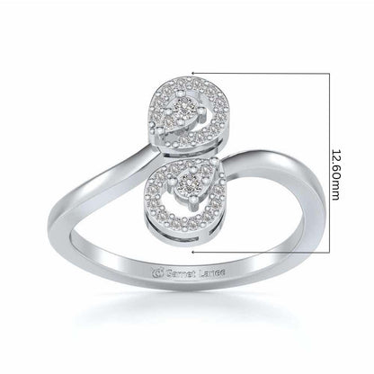 Amazia Silver Ring - White Gold - Image 2