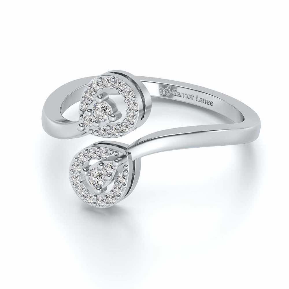 Amazia Silver Ring - White Gold - Image 3
