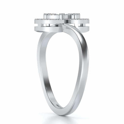 Amazia Silver Ring - White Gold - Image 4