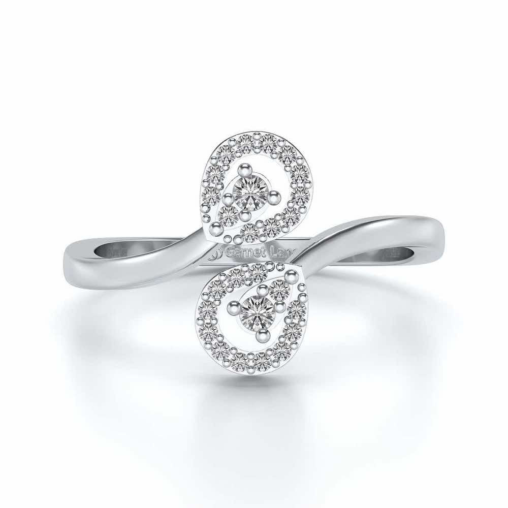 Amazia Silver Ring - White Gold - Image 5