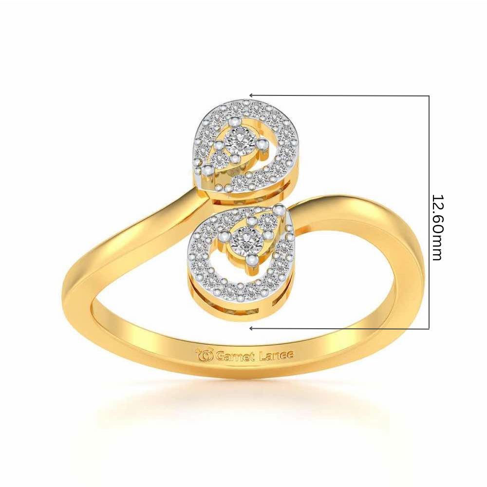 Amazia Silver Ring - Yellow Gold - Image 2