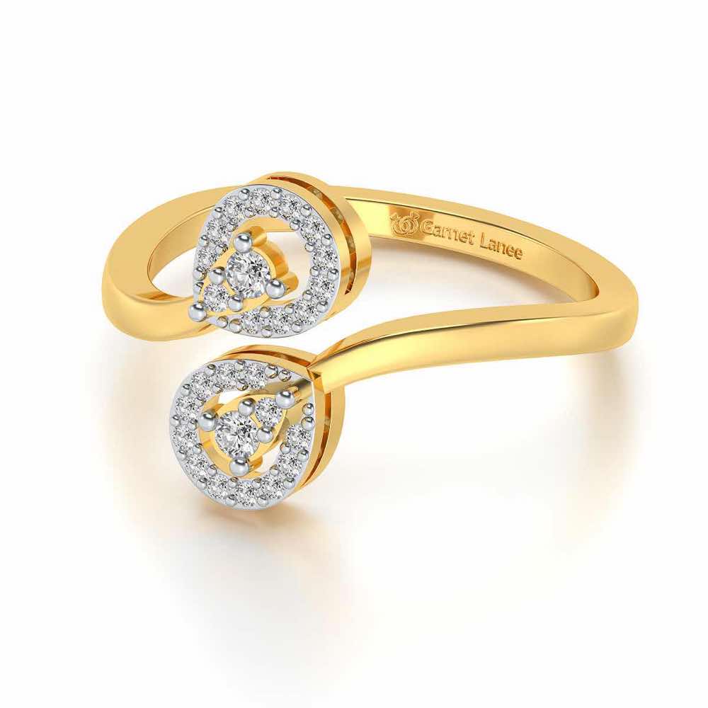 Amazia Silver Ring - Yellow Gold - Image 3