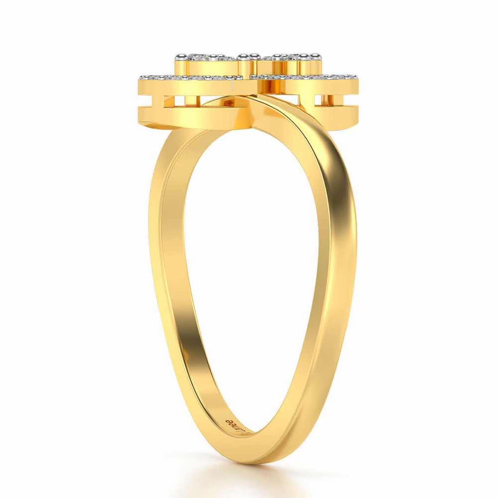 Amazia Silver Ring - Yellow Gold - Image 4