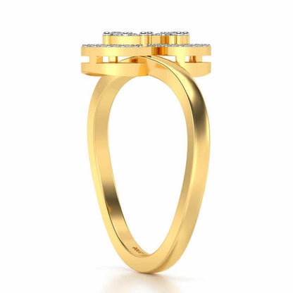 Amazia Silver Ring - Yellow Gold - Image 4