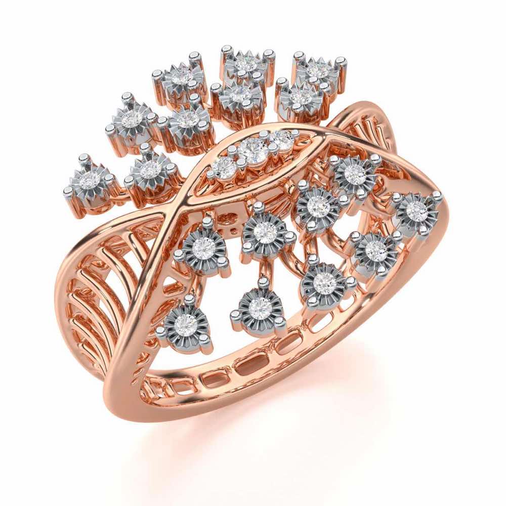 Amazing Glow Silver Ring - Rose Gold - Image 1