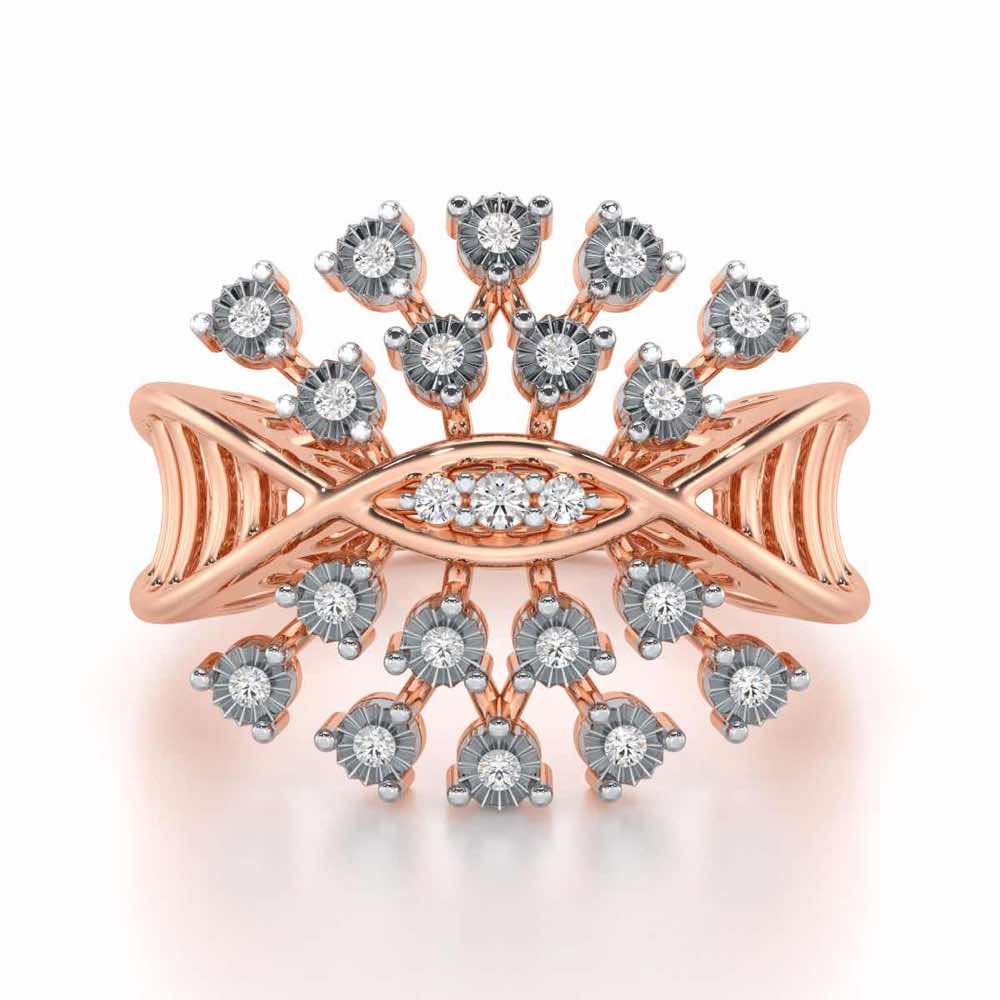 Amazing Glow Silver Ring - Rose Gold - Image 4