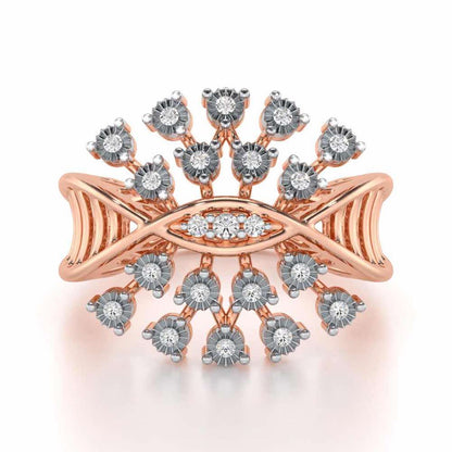Amazing Glow Silver Ring - Rose Gold - Image 4