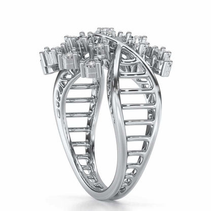 Amazing Glow Silver Ring - White Gold - Image 3