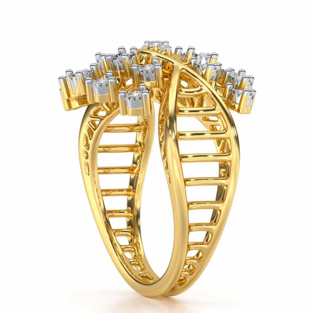 Amazing Glow Silver Ring - Yellow Gold - Image 3