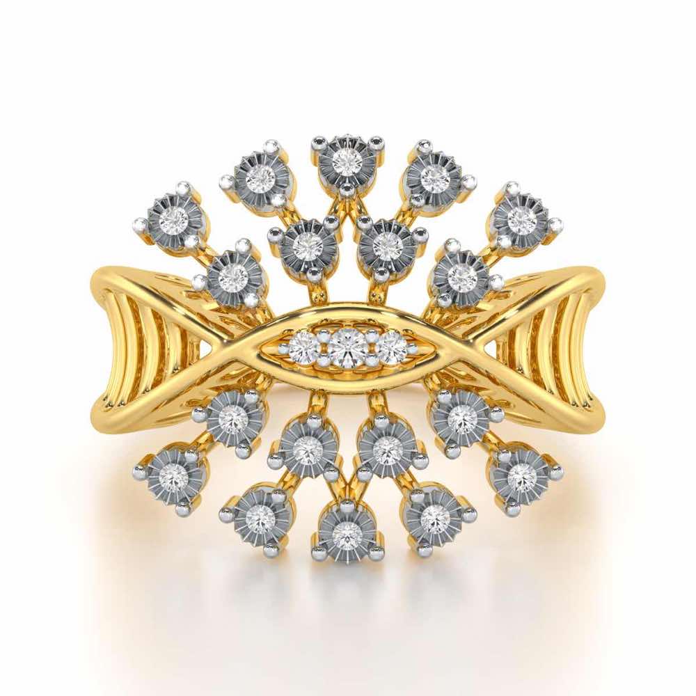 Amazing Glow Silver Ring - Yellow Gold - Image 4