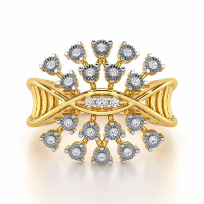 Amazing Glow Silver Ring - Yellow Gold - Image 4
