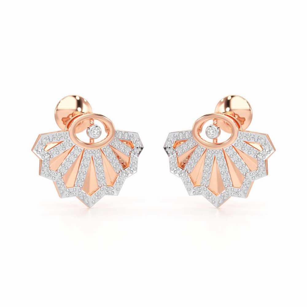Amazing Radiance Silver Earrings - Rose Gold - Image 2