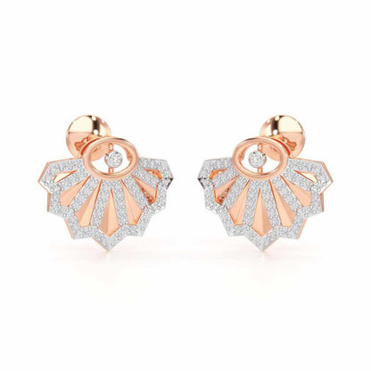Amazing Radiance Silver Earrings - Rose Gold - Image 2