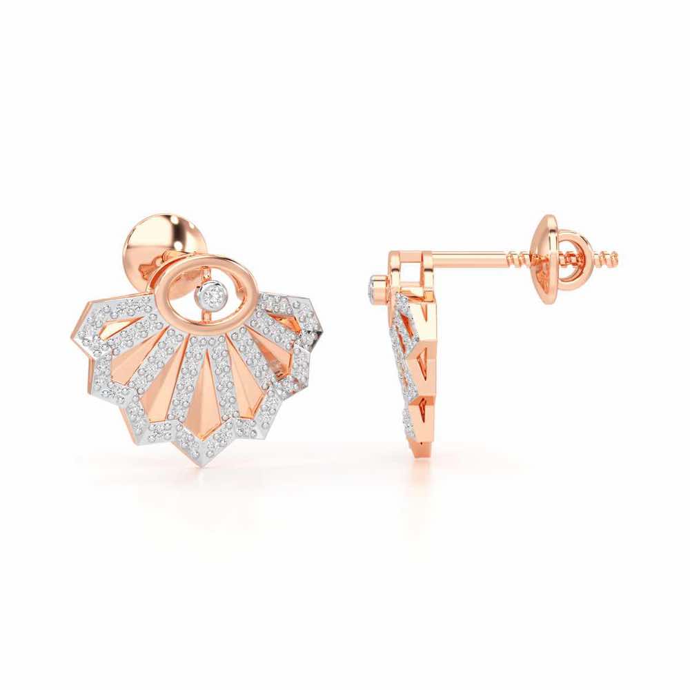Amazing Radiance Silver Earrings - Rose Gold - Image 4
