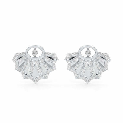 Amazing Radiance Silver Earrings - White Gold - Image 1