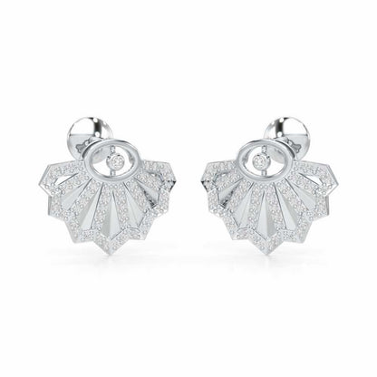 Amazing Radiance Silver Earrings - White Gold - Image 2