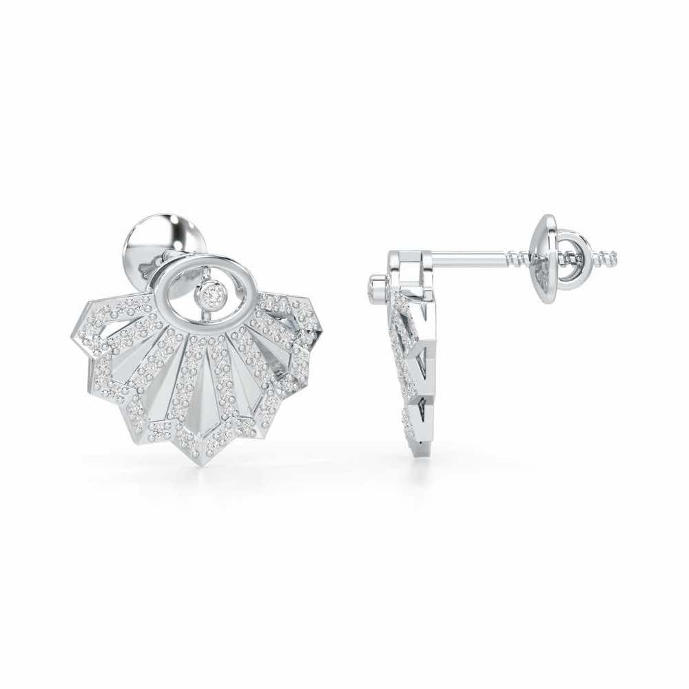 Amazing Radiance Silver Earrings - White Gold - Image 4