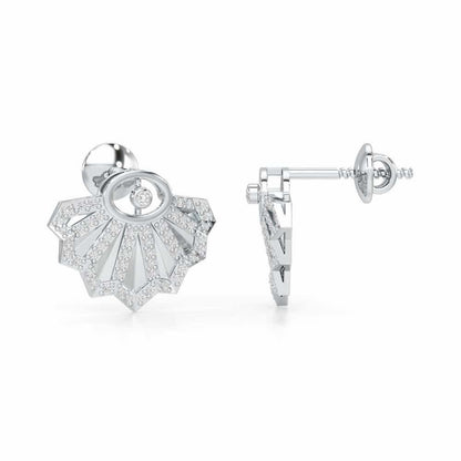 Amazing Radiance Silver Earrings - White Gold - Image 4