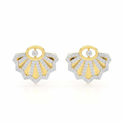 Amazing Radiance Silver Earrings - Yellow Gold - Image 1