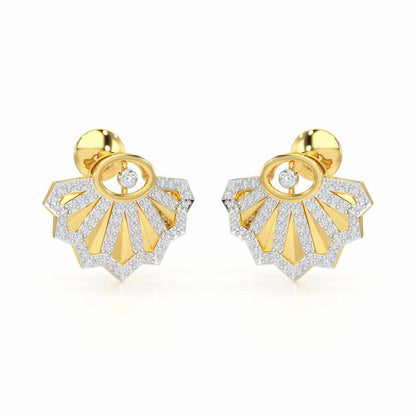 Amazing Radiance Silver Earrings - Yellow Gold - Image 2