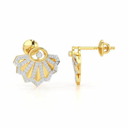 Amazing Radiance Silver Earrings - Yellow Gold - Image 4
