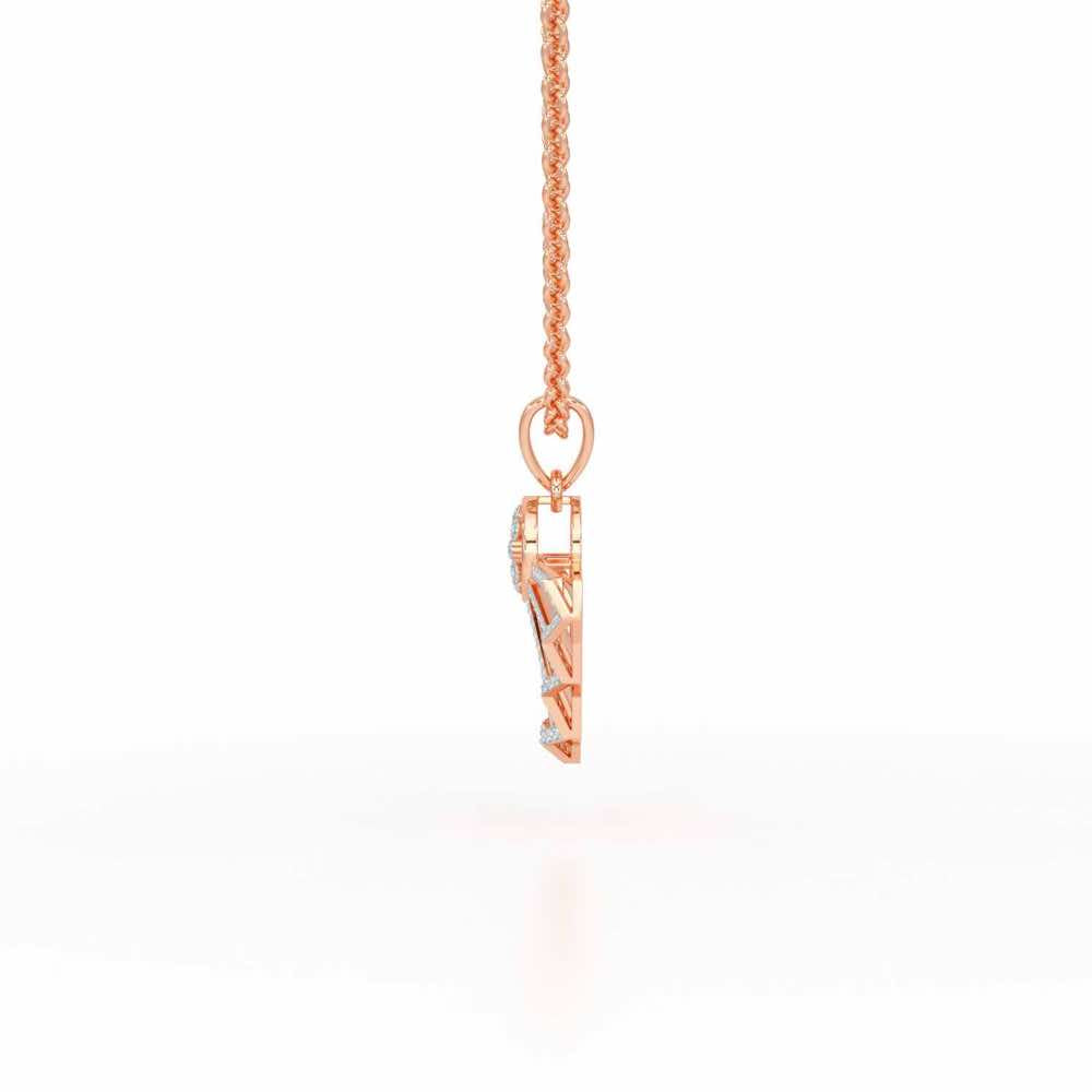 Amazing Radiance Silver Pendant - Rose Gold - Image 4