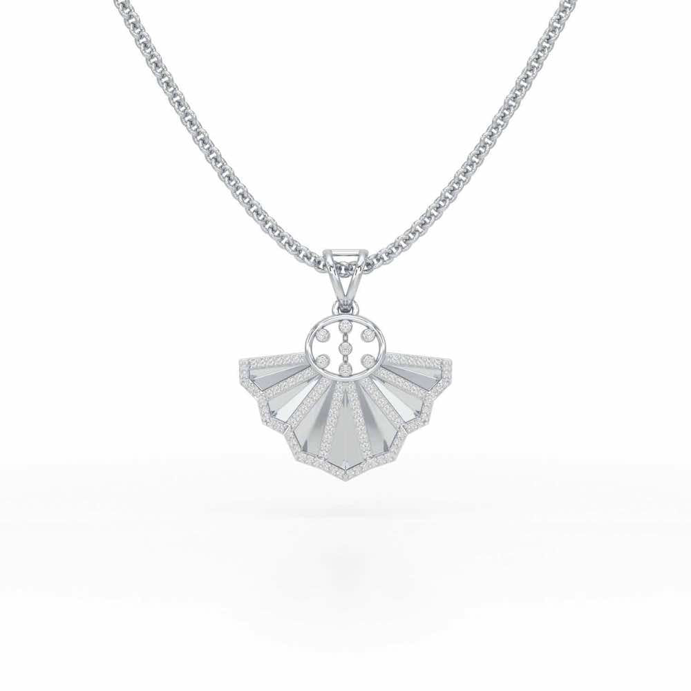 Amazing Radiance Silver Pendant - White Gold - Image 1