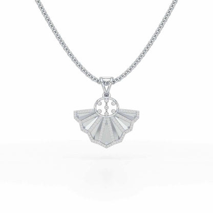 Amazing Radiance Silver Pendant - White Gold - Image 1