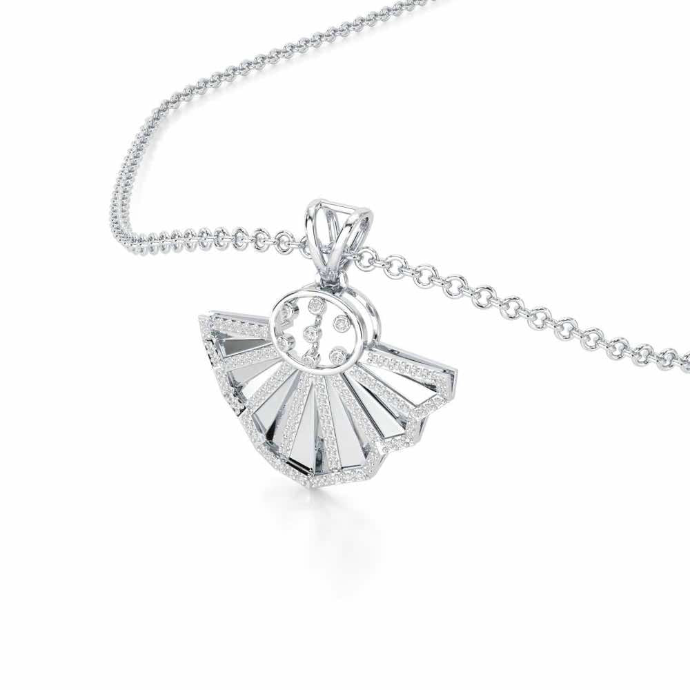Amazing Radiance Silver Pendant - White Gold - Image 2