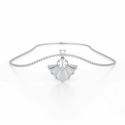 Amazing Radiance Silver Pendant - White Gold - Image 3