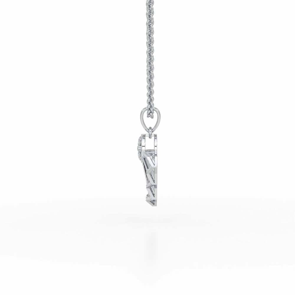 Amazing Radiance Silver Pendant - White Gold - Image 4