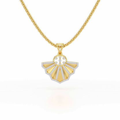 Amazing Radiance Silver Pendant - Yellow Gold - Image 1