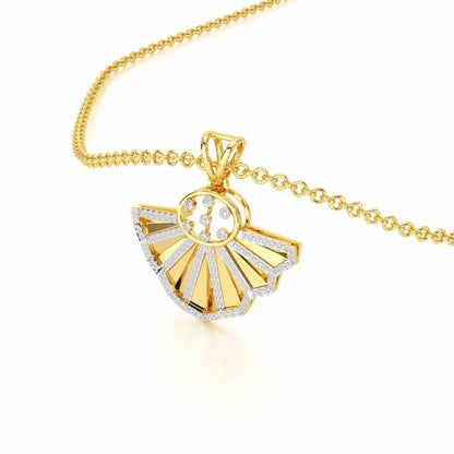 Amazing Radiance Silver Pendant - Yellow Gold - Image 2