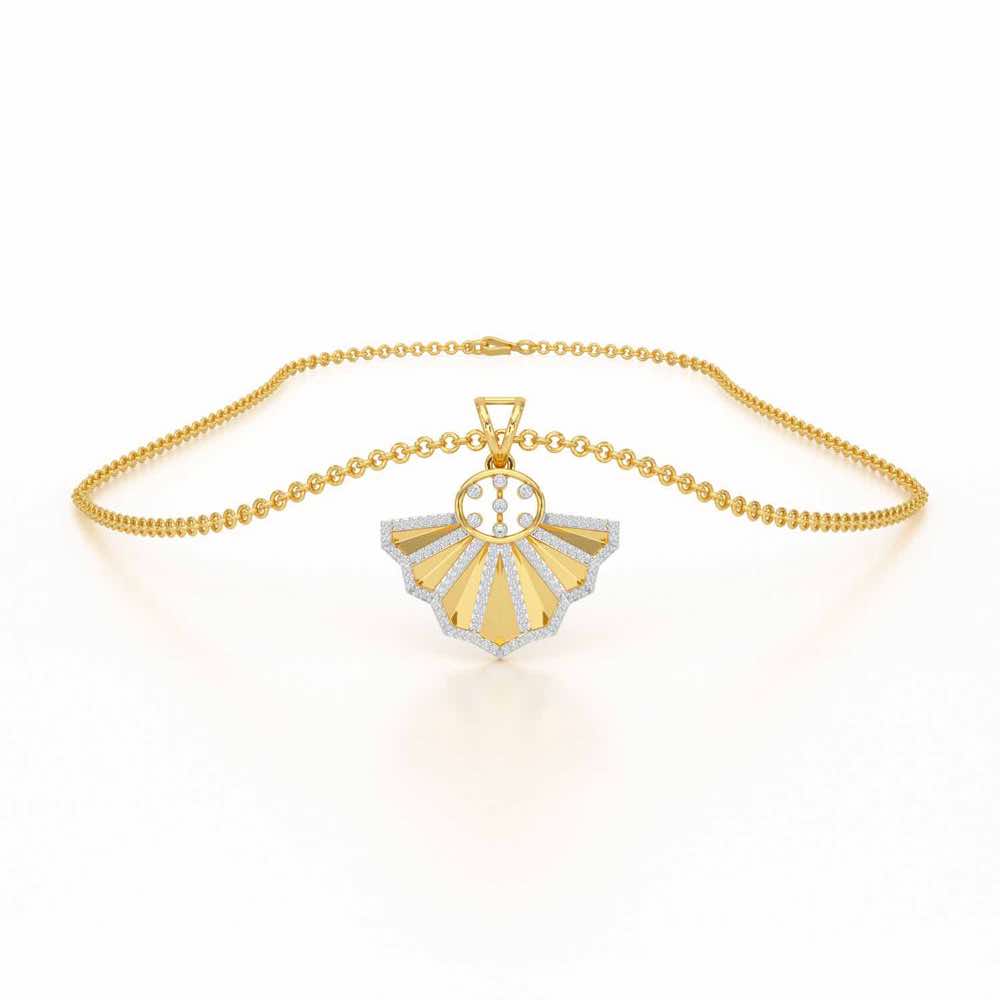 Amazing Radiance Silver Pendant - Yellow Gold - Image 3