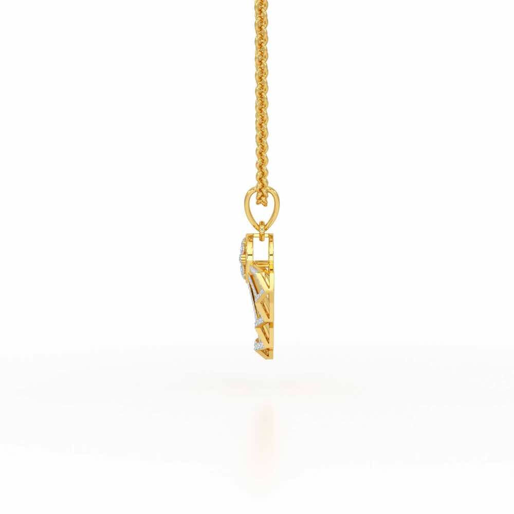 Amazing Radiance Silver Pendant - Yellow Gold - Image 4