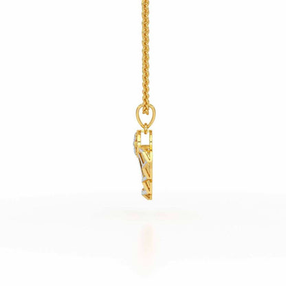 Amazing Radiance Silver Pendant - Yellow Gold - Image 4
