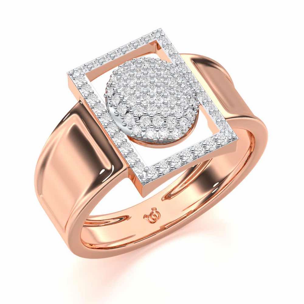 Ameer Silver Ring For Men - Rose Gold - Image 1