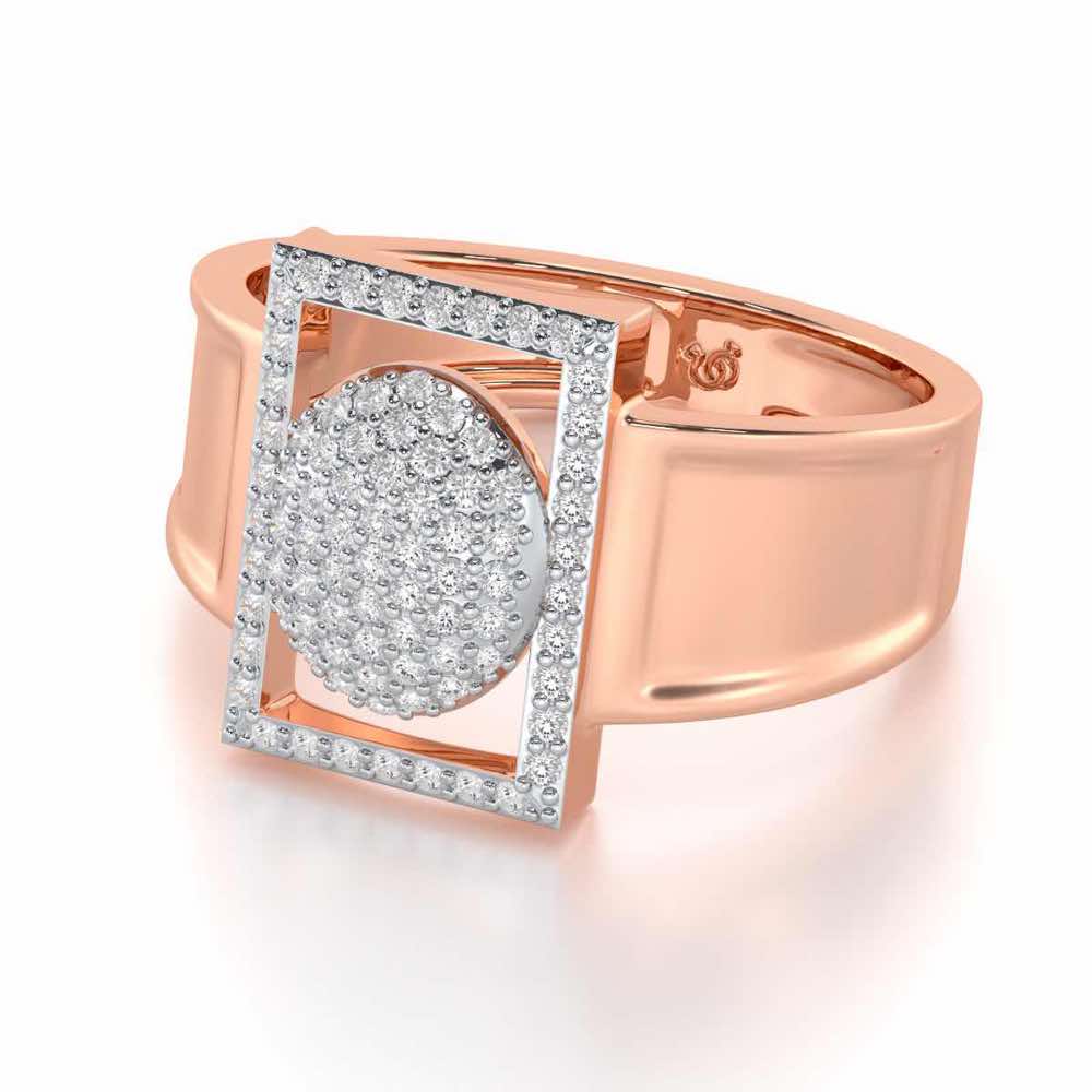 Ameer Silver Ring For Men - Rose Gold - Image 2