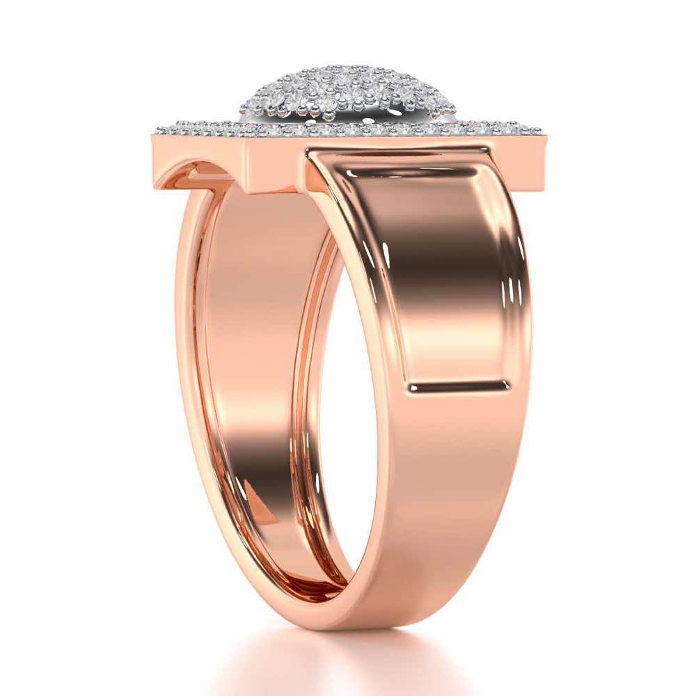Ameer Silver Ring For Men - Rose Gold - Image 3