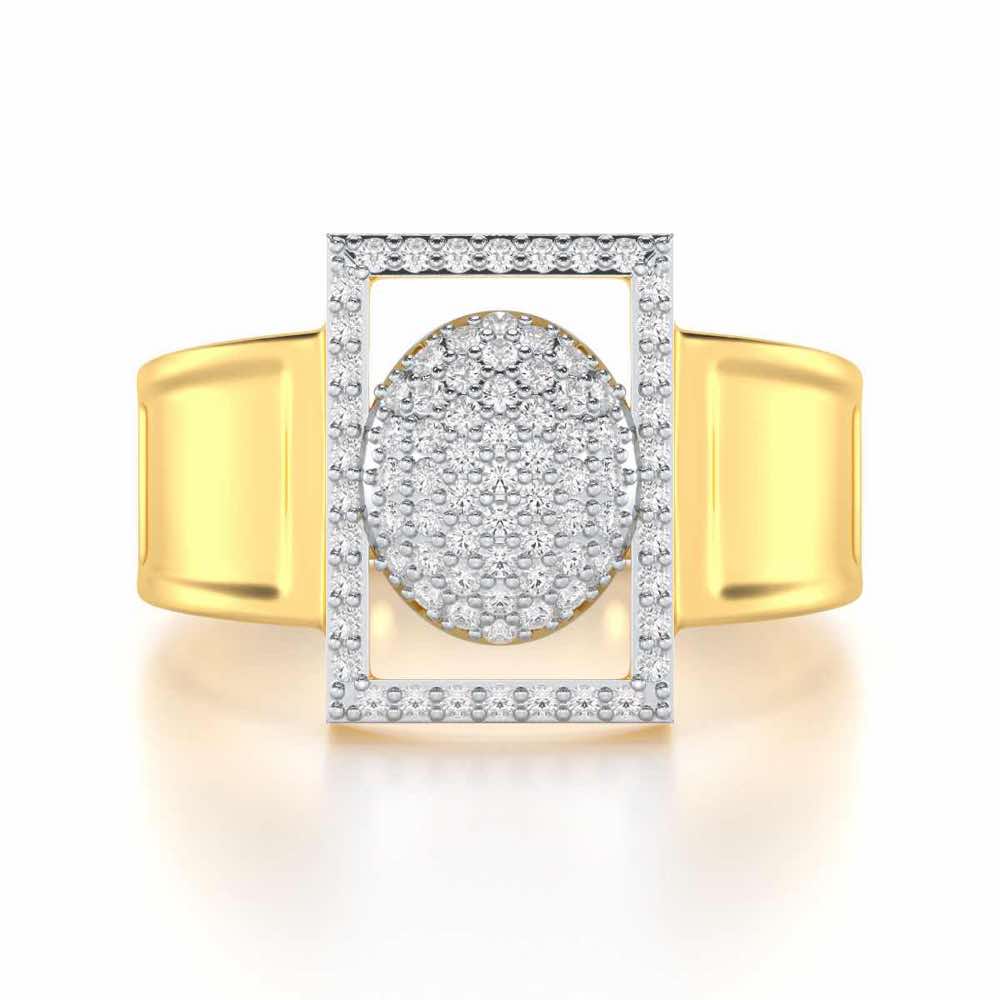 Ameer Silver Ring For Men - Yellow Gold - Image 4