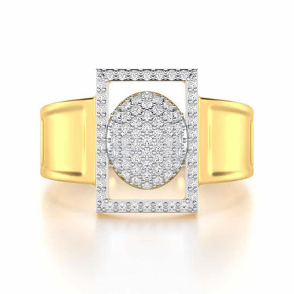 Ameer Silver Ring For Men - Yellow Gold - Image 4