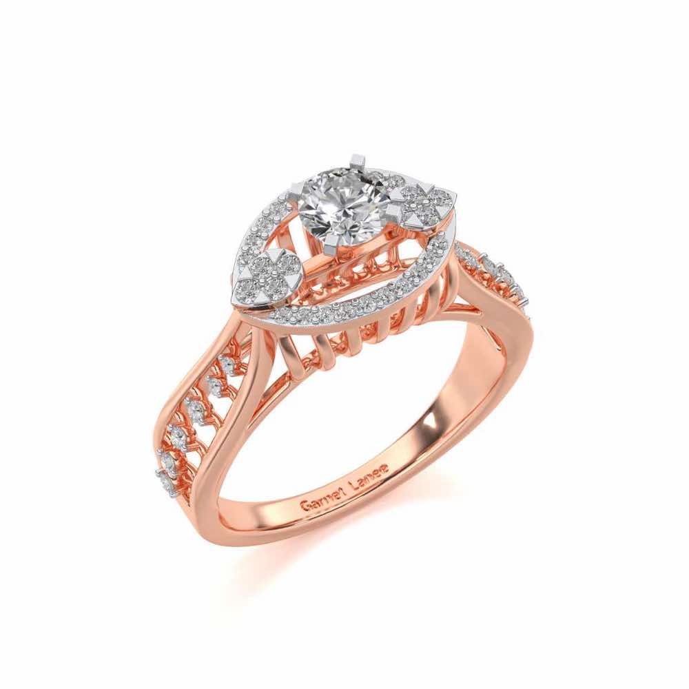 Amera Solitaire Ring - Rose Gold - Image 1