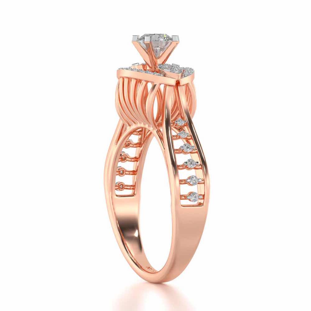 Amera Solitaire Ring - Rose Gold - Image 3
