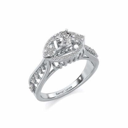Amera Solitaire Ring - White Gold - Image 1