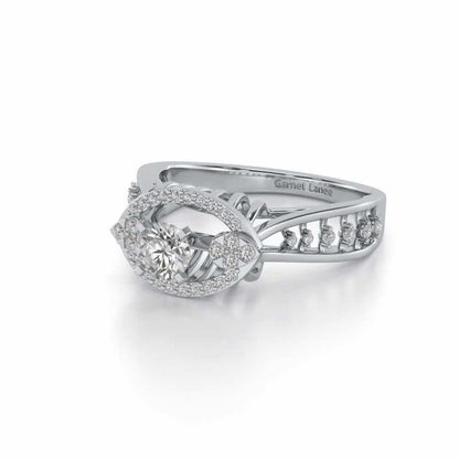 Amera Solitaire Ring - White Gold - Image 2