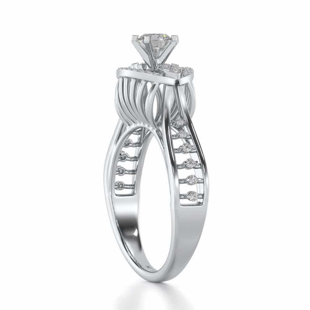 Amera Solitaire Ring - White Gold - Image 3
