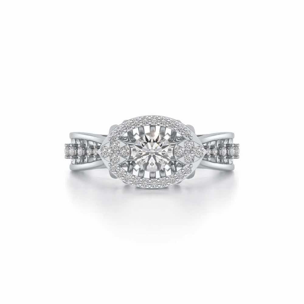 Amera Solitaire Ring - White Gold - Image 4