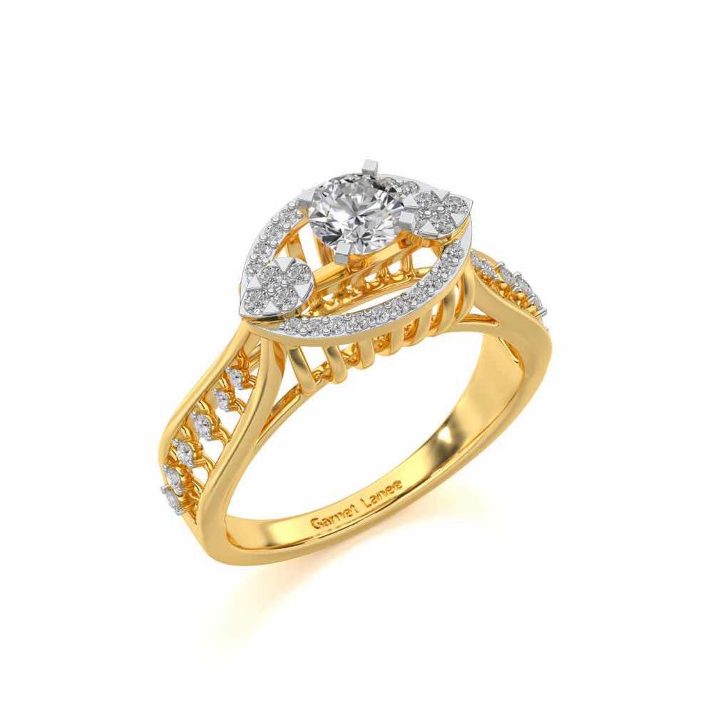 Amera Solitaire Ring - Yellow Gold - Image 1