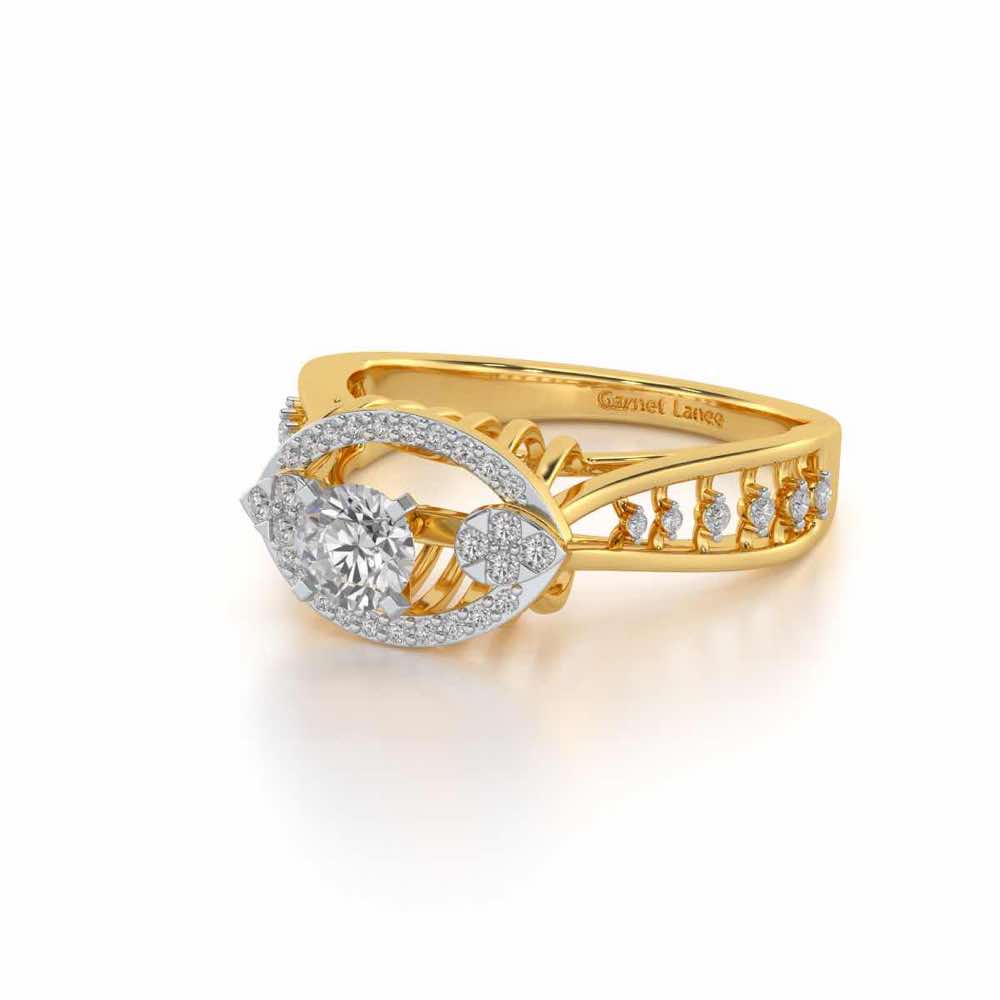 Amera Solitaire Ring - Yellow Gold - Image 2