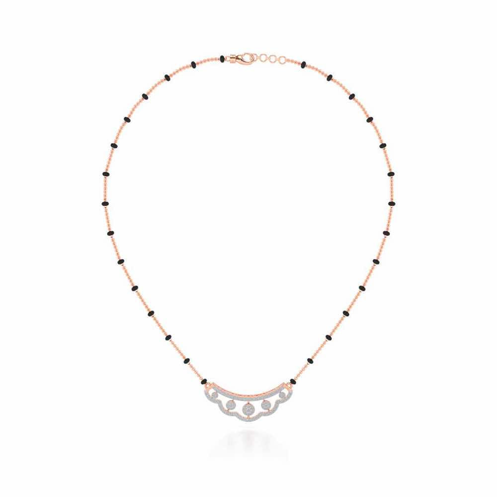 Ample Silver Mangalsutra - Rose Gold - Image 3